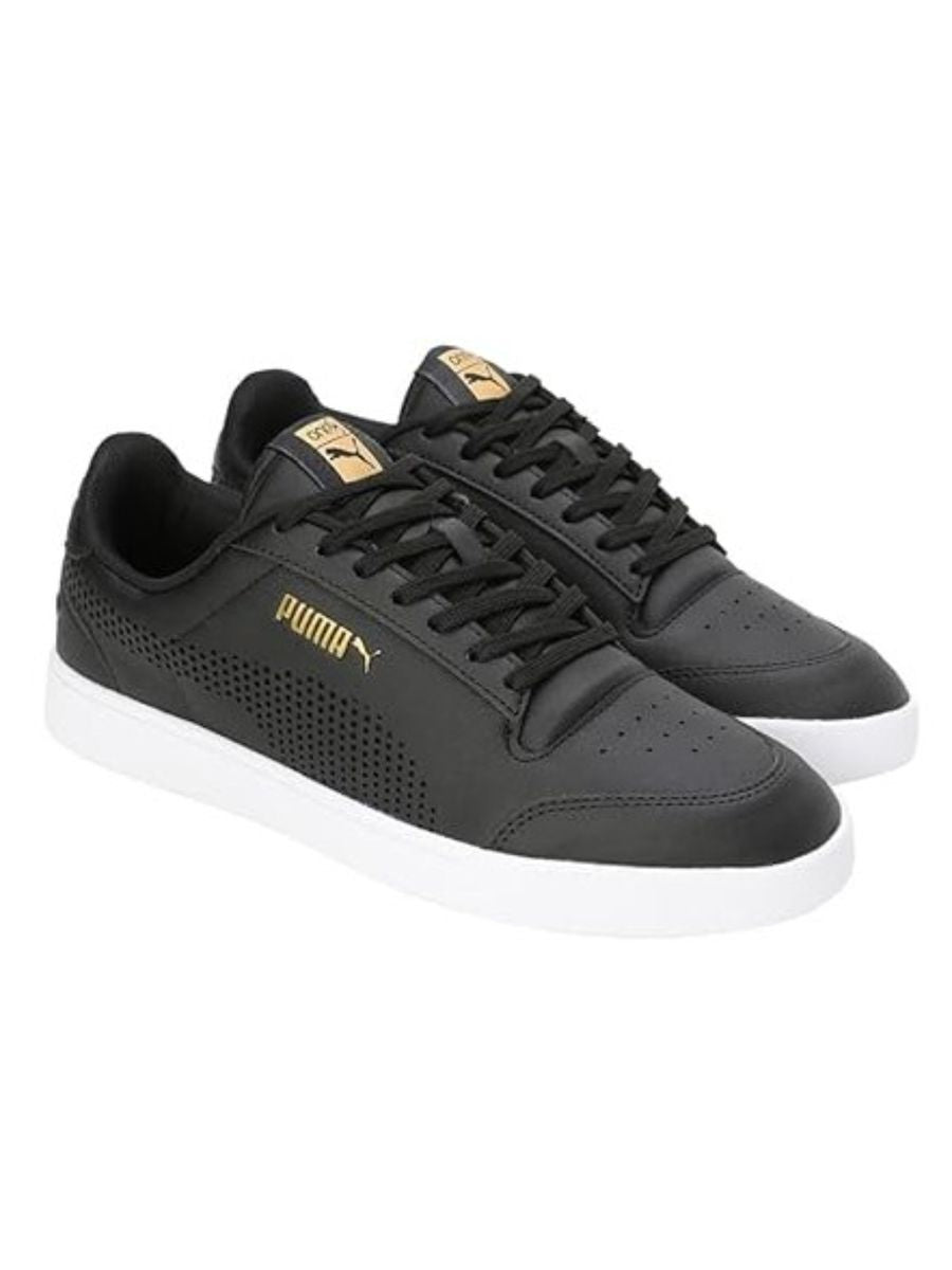 Men Shuffle One8 V4 Better Black White Team Gold Sneakers (UK 6)