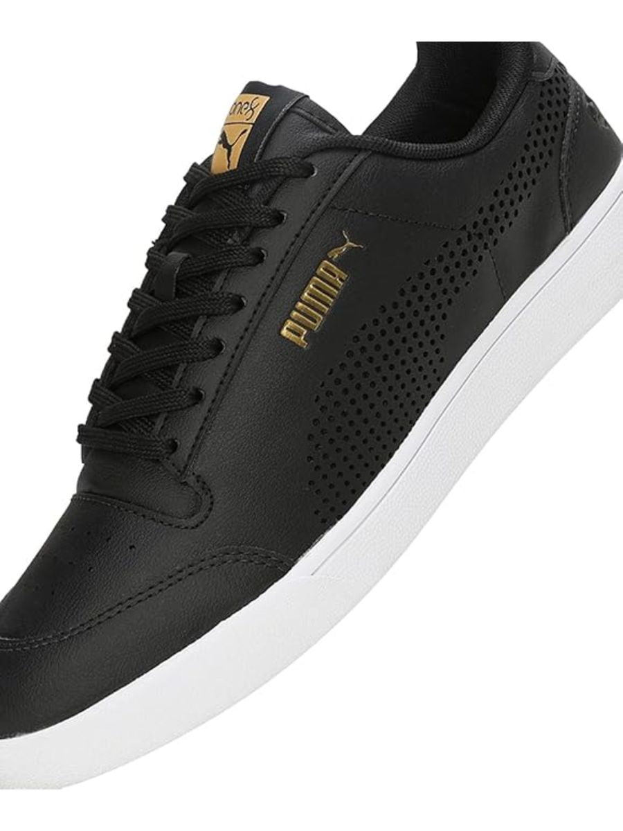 Men Shuffle One8 V4 Better Black White Team Gold Sneakers (UK 6)