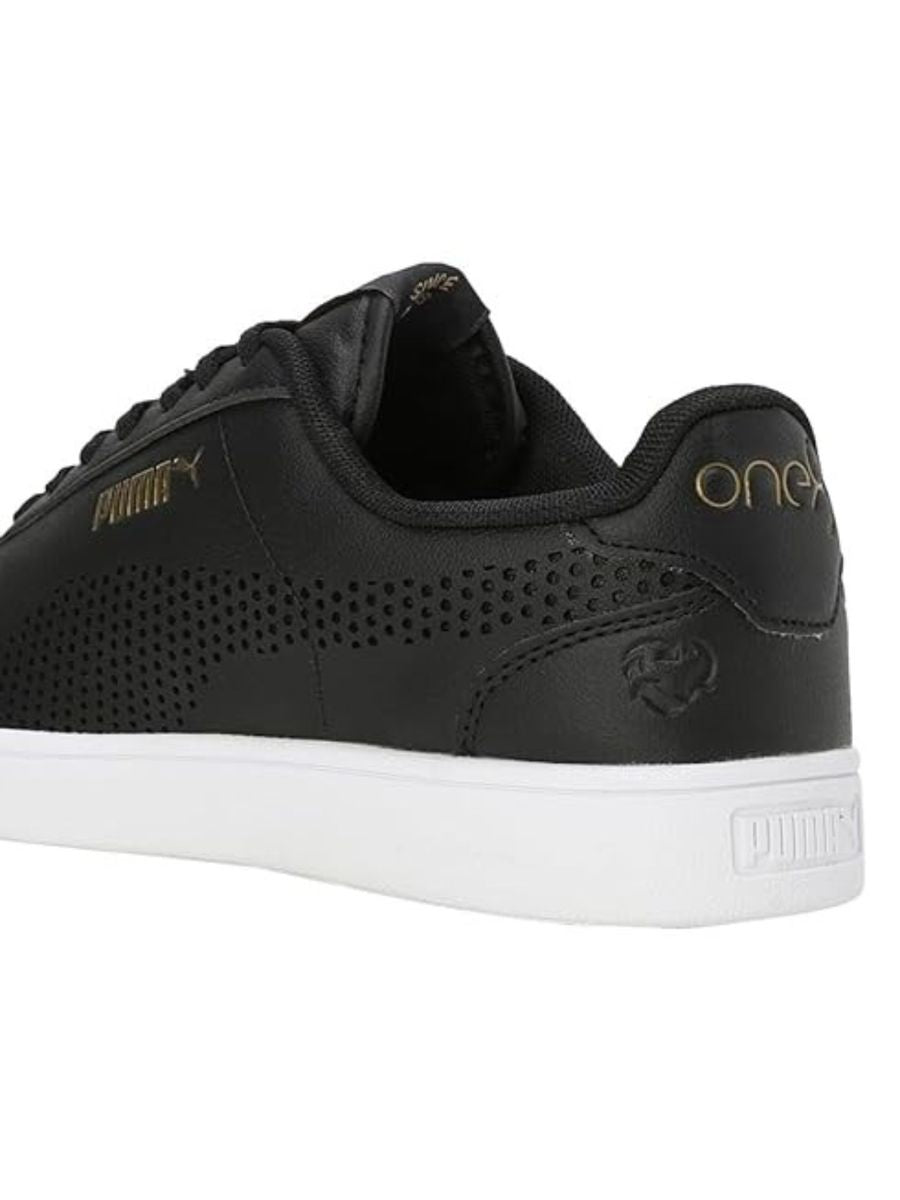 Men Shuffle One8 V4 Better Black White Team Gold Sneakers (UK 6)