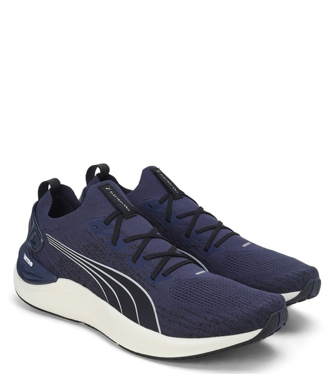 Puma Men's Electrify NITRO 3 Knit Blue Running Shoes