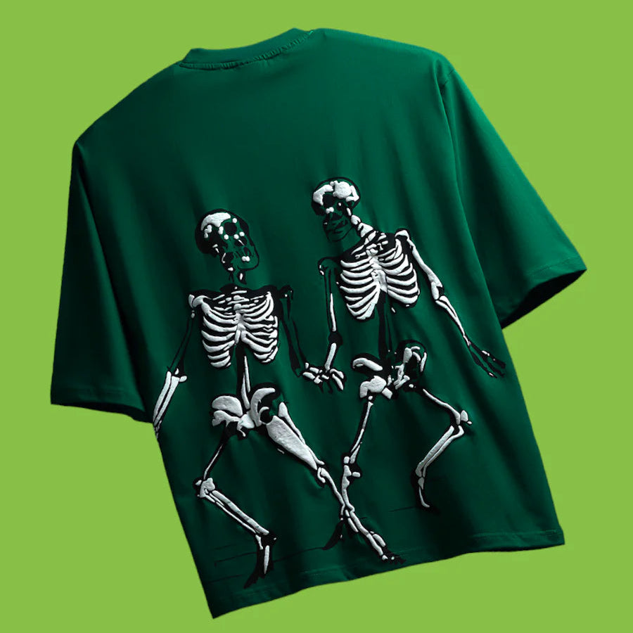 Unfaded Love Skeleton Dance Oversized Tee