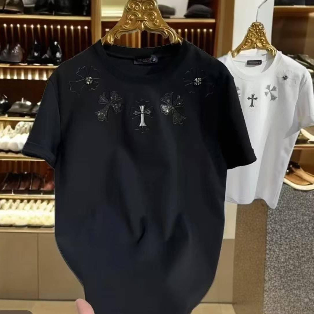 Luxe Embroidered Cross T-Shirt (regular fit)